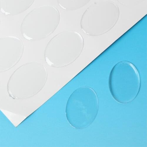 DoreenBeads Clear Oval Epoxy Domes Resin Stickers 25.0mm(1") x 18.0mm( 6/8"),64 PCs new