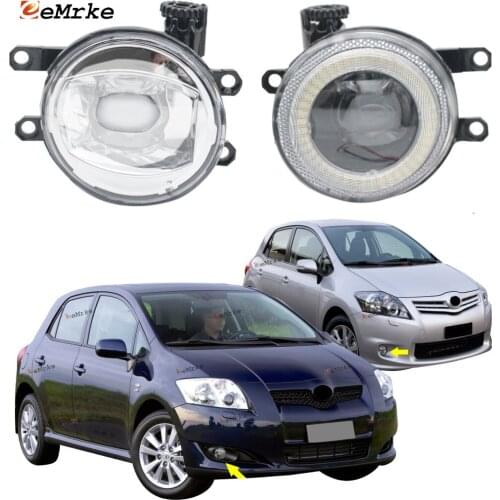EEMRKE for Toyota Corolla Hatchback 2007 2008 2009 2012 2011 2010 LED Angel Eye DRL Driving Cut-Line Lens Fog Lights Assembly