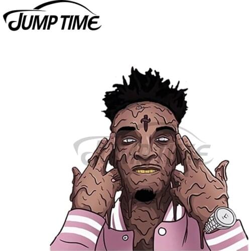 JumpTime 13 x 5.8cm For 21 Savage Peeker Waterproof Motorcycle Anime Decoration Car Stickers Cartoon Surfboard Decal