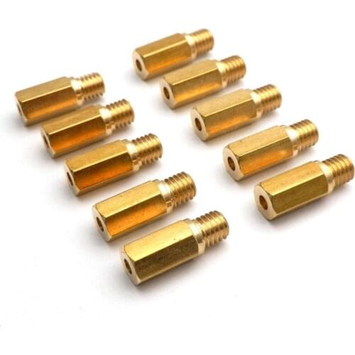 10 Pieces Main Jet for Keihin OKO KOSO PE PWK FCR Carb Carburetor Hexagon Motorcycle Main Injector Nozzle