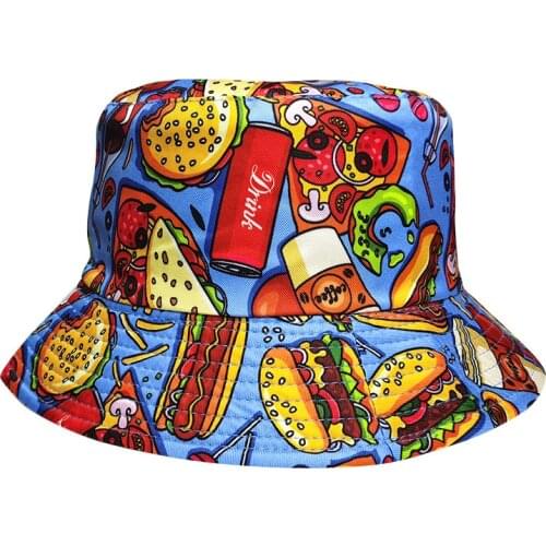 2021 Fashion Hamburg Prints Fishing Cap Fisherman Skull Bucket Hats For Women Mens Fishermans Hat Hip Hop