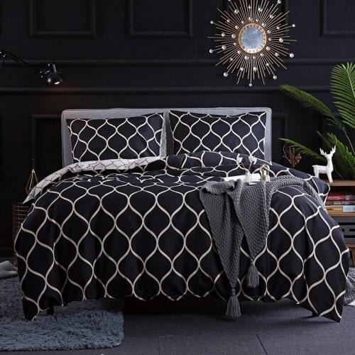 Queen Bedding Set Soft Duvet Cover Set For Home Washable Duvet Cover With Pillowcase Printed Double Bed Cover Set Home Textiles