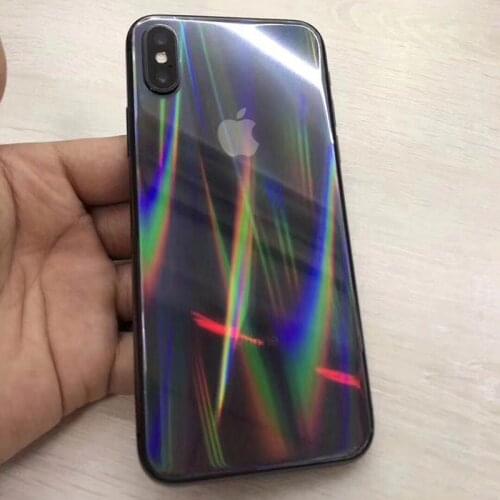 Fashion Laser Transparent Back Skin Phone Stickers for iPhone 11 6S 7 8 Plus X XS Max XR Ultra Slim Soft Full Coverage Protector