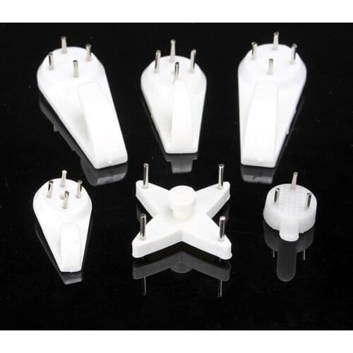5 types White Plastic Invisible Wall Mount Photo Picture Frame Nail Hook Hanger Easy To Fix Without Trace