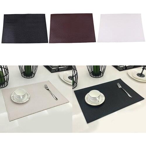 New Western Food Insulation Pad Mat Decorative Coffee Coasters Leather Placemat European Style Crocodile Pattern Table Mat