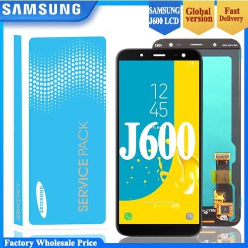 100% Original 5.6'' Super AMOLED LCD For Samsung Galaxy J6 2018 J600F J600 Display With Touch Screen Assembly Replacement Parts