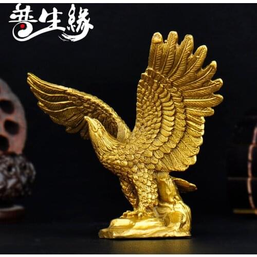 The Eagle Eagle brass trumpet copper ornaments Home Furnishing furnishings desk decoration gift realize the ambition