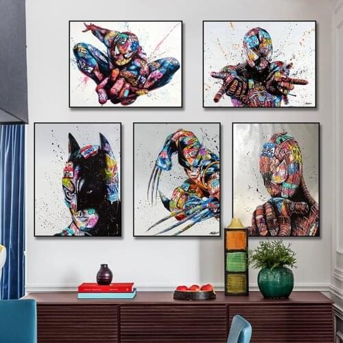 Poster HD Print Big Hero Graffiti Art Modern Street Canvas Nordic Pictures Living Room Home Decor Frameless