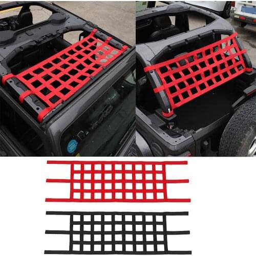 Fit for Jeep Wrangler YJ TJ JK JL JT Gladiator 1987-2021 Multifunction Mesh Cargo Net Car Roof Net Hammock Cover