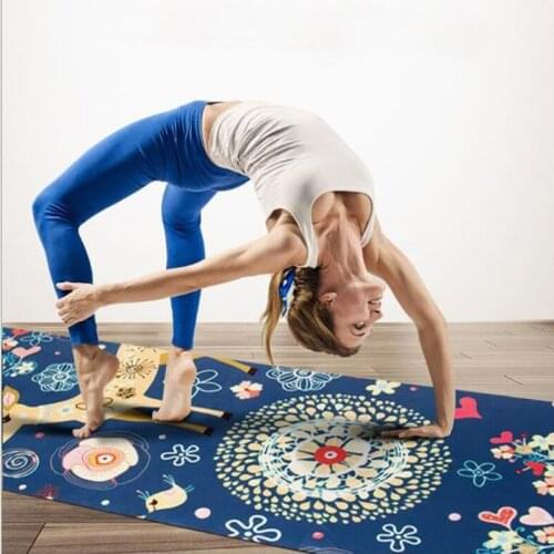 Natural rubber suction deer velvet skin slip factory direct 5mm Yoga fitness exercise mat anti-slip mat ultrathin