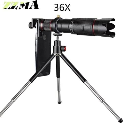 Universal 4K 36x Zoom Mobile Phone Telescope Lens Telephoto External Smartphone Camera Lens For IPhone Sumsung huawei all phone