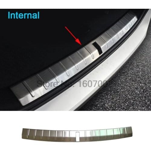 For BMW X1 2016 Stainless Steel Car Trunk Internal Pedal Trim Protection Sequins Trim Decoration
