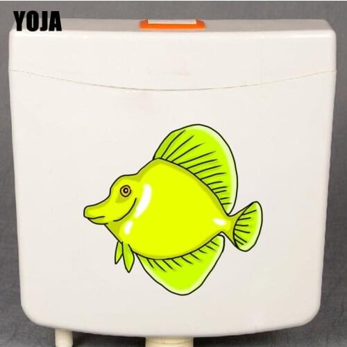 YOJA 22.1*21.4CM Sea Fish Home Decoration Wall Sticker Toilet Decal Creative Cartoon T3-0905