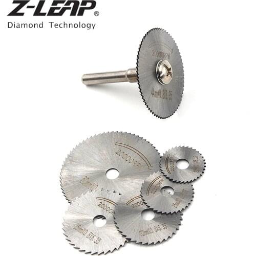 Z-LEAP 7pcs Steel woodworking plastic cutting saw blade Tool Power Metal Cutter Wood Cutting Tool Set Discs