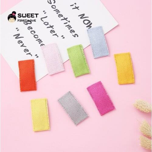 Lovely Candy Color Snap Hairpins For Girls Cotton Solid Color Hair Clip Square Hairgrips Girl Barrette Baby Hair Accessorie1pcs