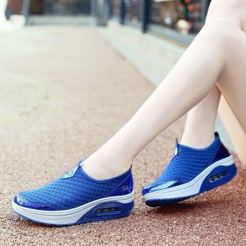 Size 42 Mesh Women Shoes Casual Breathable Slip on Shoes for Girls Women Platform Chunky Sneakers Korean Style Sneakers Woman