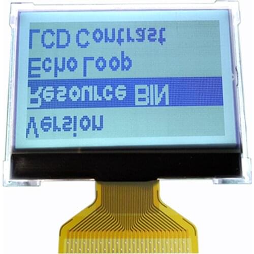 12864 LCD screen COG 12864 LCD display module ST7565R LCD with backlight 3.3V 30PIN, gray / blue optional