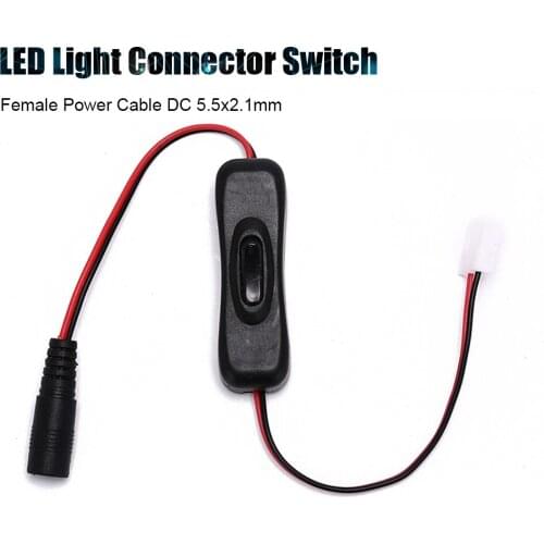 1PCS Inline 304 Switch ON/OFF with Female Power Cable DC 5.5x2.1mm Connector Switch for 12V 24V LED Adapters LED Strip Light