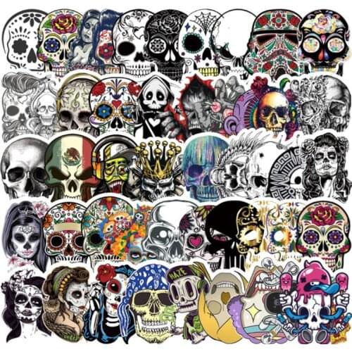 10/30/50Pcs halloween horror skull Graffiti Waterproof Skateboard Travel Suitcase Phone Laptop Luggage Stickers DIY Kids Girl