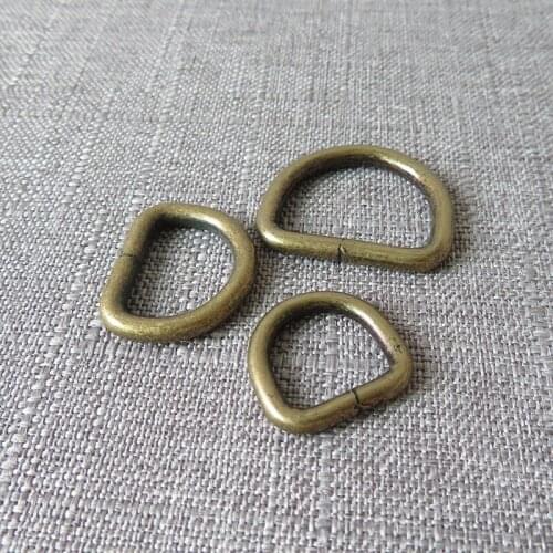 10 pcs 15mm 20mm 25mm 32mm metal clasp loop belt buckle D ring DIY bag pet dog collar leash harness sewing garment DIY accessory