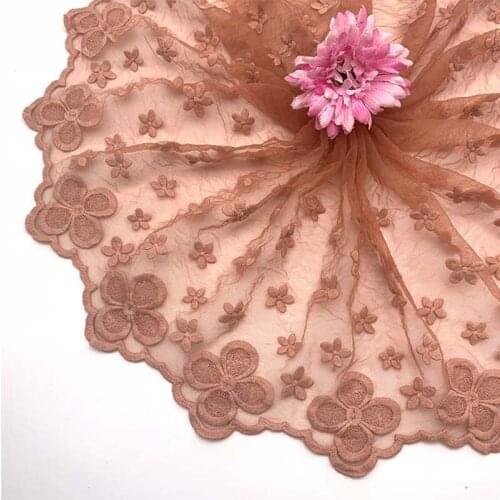 15Yards Red Pink White Lace Trim Fabric for Sewing Bridal Wedding Dress Crafts DIY Sewing Accessories 30cm Width