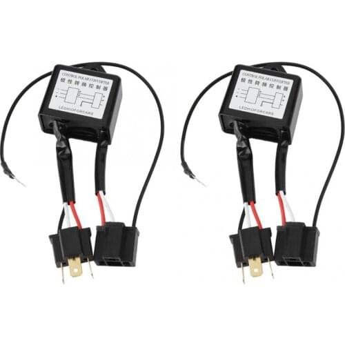 2pcs LED Headlight Polarity Converter HID Decoder Contains 12V Positive Negative Pole Conversion Universal