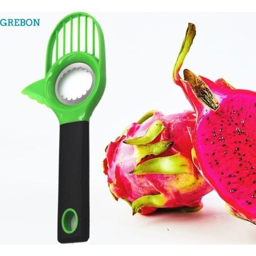 3 In 1 Avocado Slicer Shea Corer Butter Peeler Cutter Separator Plastic Knife Fruit Vegetable Tools Kitchen Accessories Gadgets