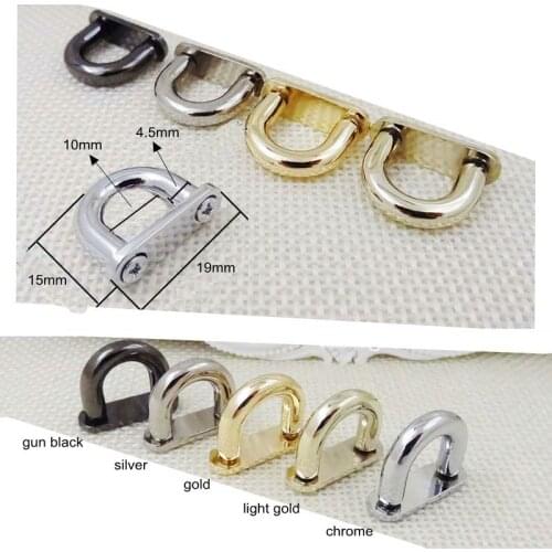 30pcs 4colors Inside width 10mm DIY handbag/bag silver metal accessories bridge connector hanger