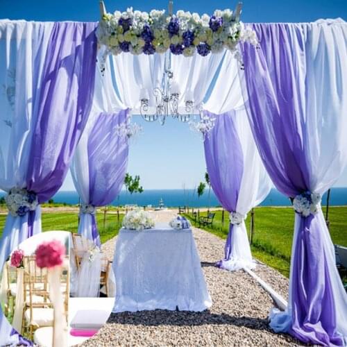 5-10M Tulle Wedding Organza Roll Sheer Crystal Organza Fabric for Wedding Decoration Mariage Yarn wedding decoration party 5Z