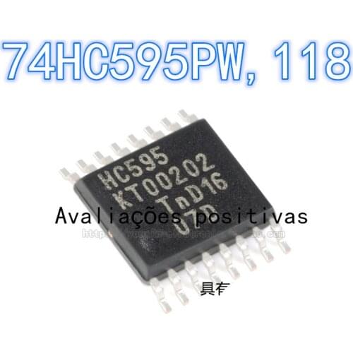 50PCS-500PCS 2020+ Brand new original 74HC595PW,118 TSSOP-16 74HC595PW TSSOP16 8-bit output shift register chip