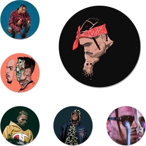 58mm Chris Brown pop Icons Pins Badge Decoration Brooches Metal Badges For Backpack Decoration
