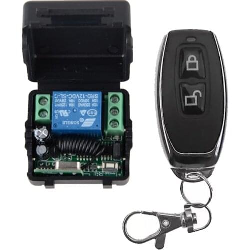 Smart Home DC 12V 10A 1CH Wireless RF Radio Light Switch Remote Control Transmitter Receiver 315MHZ 433.92MHZ