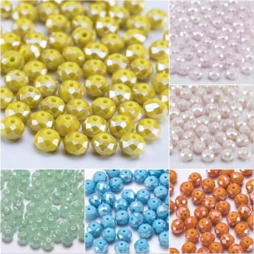 4/6/8mm Czech Glass Faceted Beads for Jewelry Making Diy Handmade Bracelet Earrings Round Loose Spacer Beads Wholesale