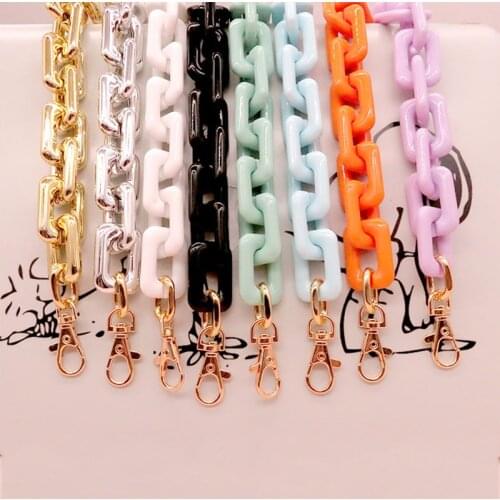 39cm Candy Color Thick Bag Chains Acrylic Handle Chain Women Resin Replacement Chain Straps Detachable Parts Bag Accessories