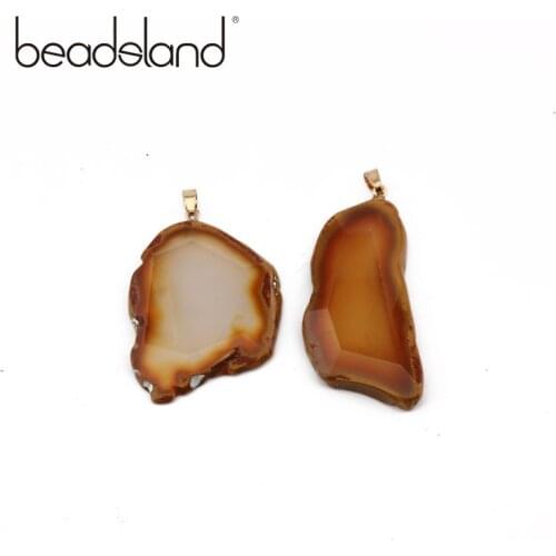 Beadsland irregular transparent nature stone pendant trendy man women DIY pendant necklace stone accessory nature stone pendant