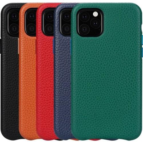 New Luxury Genuine Leather Back Cover for iPhone 11 Pro Max XS Max XR X Business Pouch Fashion Phone Case Popular Color Pocket
