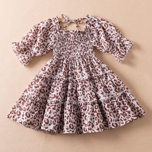 Polka-Dot Princess Dress Wedding Ceremony Flower Girl Clothes Chidlren Birthday Party Kids Dresses for Girls Size 3-8 Years