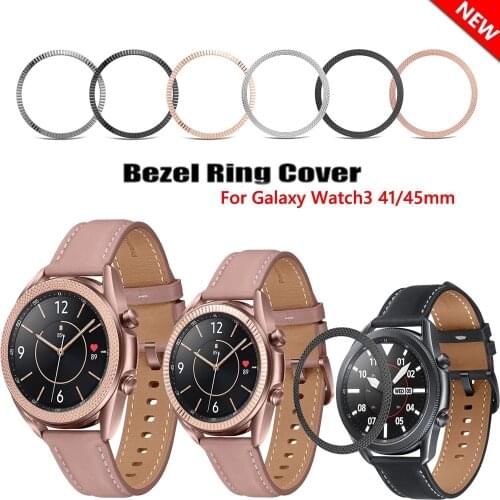 For Samsung Galaxy Watch 3 45/41mm /watch3 Metal Outer Edge Cover Bezel Ring Dial Scale Speed Tachymeter Protective Case