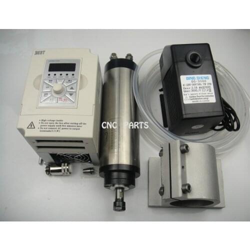 CNC milling spindle ER11 0.8KW water cooling spindle +water pump+spindle support