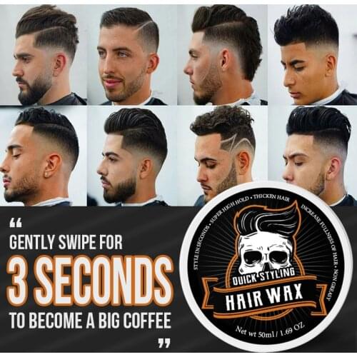 PURC 3 Seconds Styling Hair Wax Pomade Edge Control Gel Cream Unisex Strong Hold Molding Wax Treatments For Hair Styling 50ml