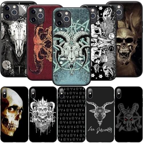 GX211 Satanic Skull Silicone Soft Case for iPhone 12 Mini 11 Pro XS Max XR X 8 7 6 6S Plus 5 5S SE 2020