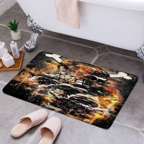 Luffy Ace Sabo 3D Print Doormats Rectangle Non-Slip DoorMat Bedroom Kitchen Entrance Print Door rugs Dropshipping