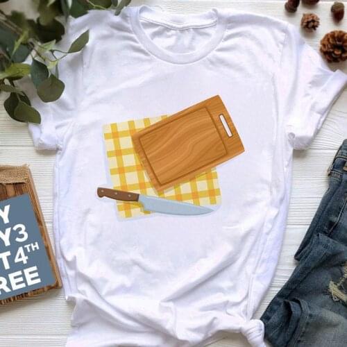 Summer Casual tshirt Kawaii Knife Cartoon Printed Tshirt Ulzzang Harajuku Ladies T shirt Short Sleeve T-shirt women Mujer