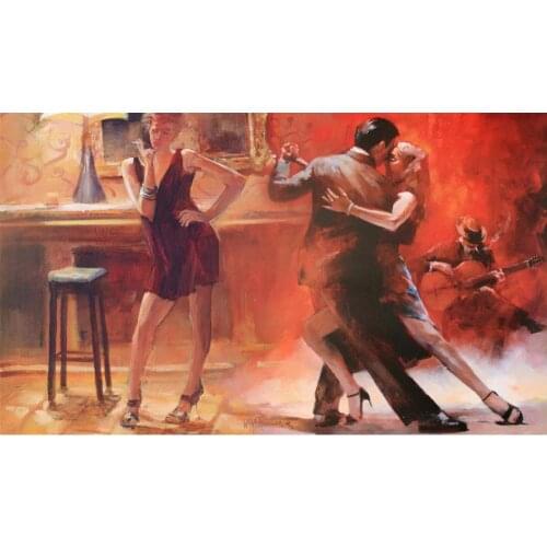 Best modern art paintings Cafe bars Tango argentina Willem Haenraets oil on Canvas hand painted High quality Wall decoration