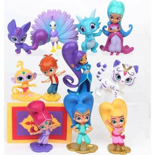 Shimmer Sister Cute Stuffed Dolls Shine Girl For Children Gift Dolls Figures Play Set 12pcs