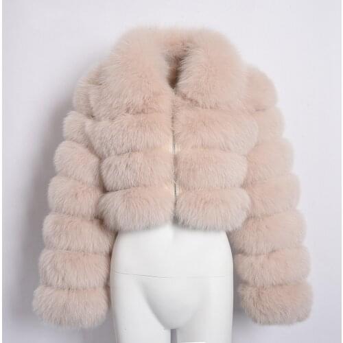 Faux Fox Fur 2020 Winter Coat Women Fashion High Quality Thick Faux Fur Coat Women Vintage Long Sleeve Short Jackets Furry Coat