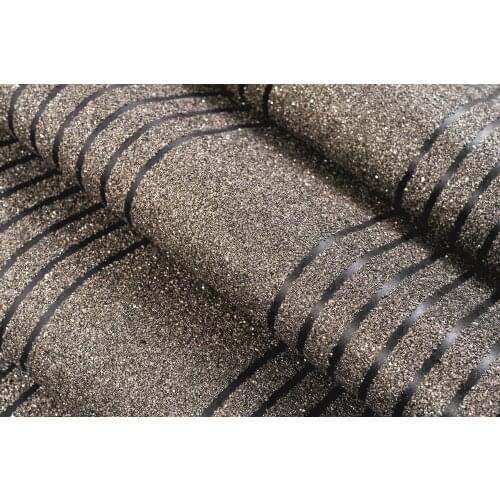 MY WIND Stripe Brown small granule Stone sparkling Mica Wallpaper Wallcovering Fashion Home Interior Decoration