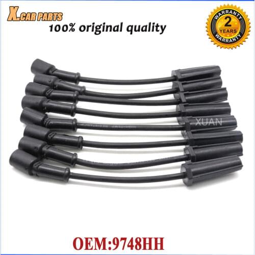 9748HH Ignition Spark Plug Wire Kit Set Cable For CADILLAC ESCALADE CHEVROLET AVALANCHE SILVERADO SUBURBAN TAHOE GMC HUMMER