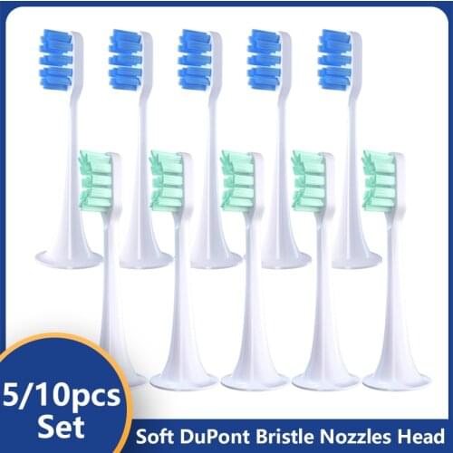 5-10Pcs Toothbrush Heads for Xiaomi Mijia T300/T500 Replacement Electric Smart Acoustic Clean 3D Brush Head DuPont Bristle