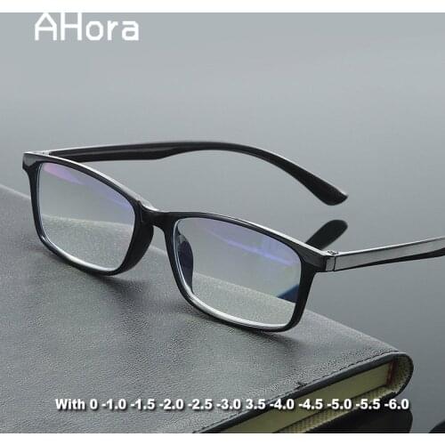 Ahora Simple Student Finished Myopia Glasses Women Men Diopter -1.0 -1.50 2.0 2.5 3.0 ... 6.0 Anti Blue Light Spectacles Frames